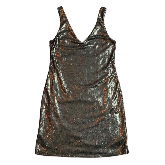 Willow & Clay Dark Gold Sequined Dress size:S - Picture 1 of 5